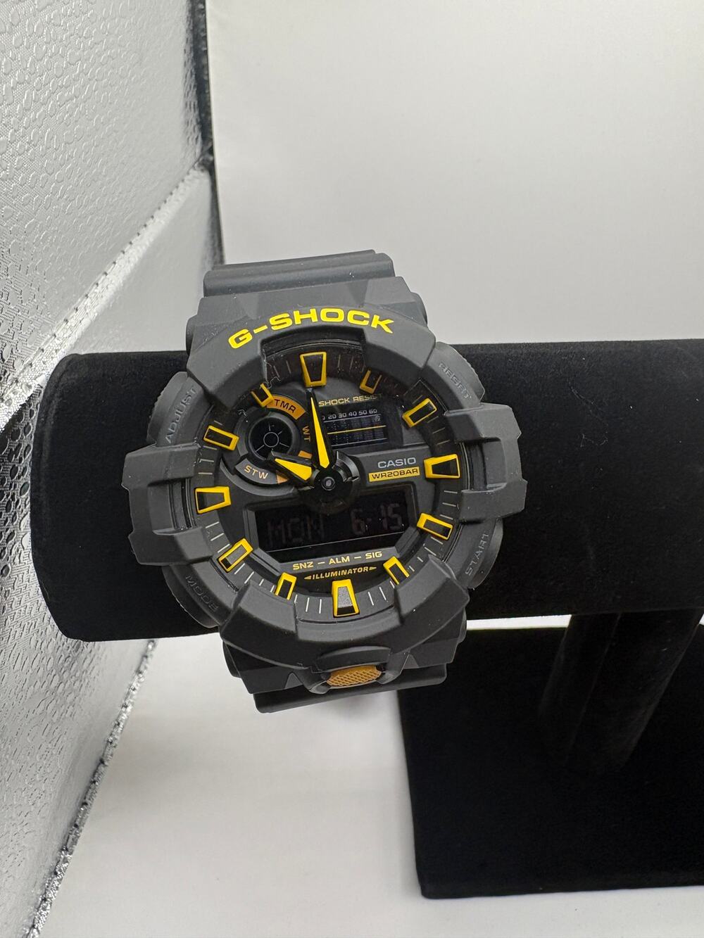 Casio G-Shock Ana-Digi Men's Sport Watch Black Yellow Resin